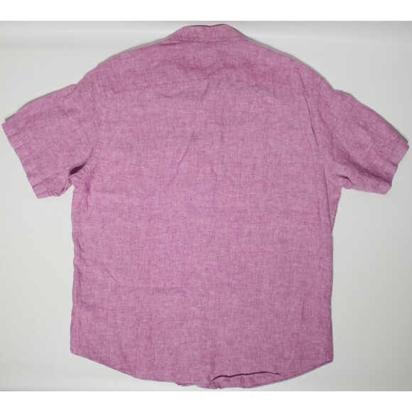 Lot of 3 UNTUCKit 100% Linen Short Sleeve Button Shirts Blue Red Men Size L (B2) - Picture 10 of 16